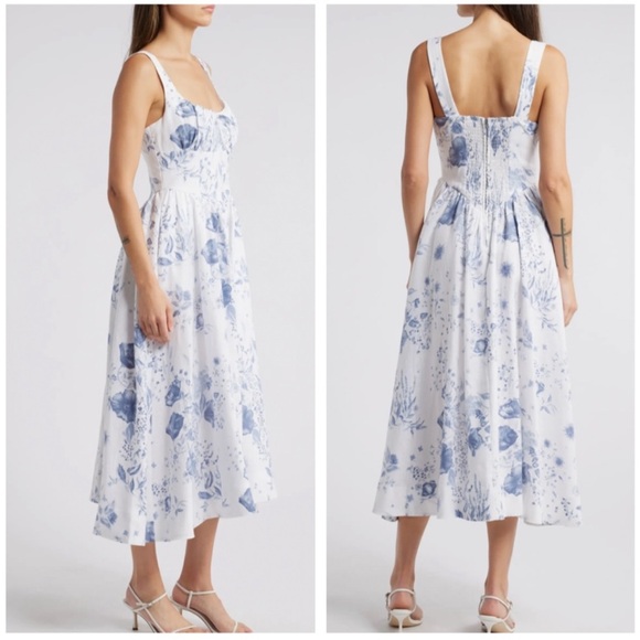 Reformation Balia Linen Floral Dress - Picture 2 of 10